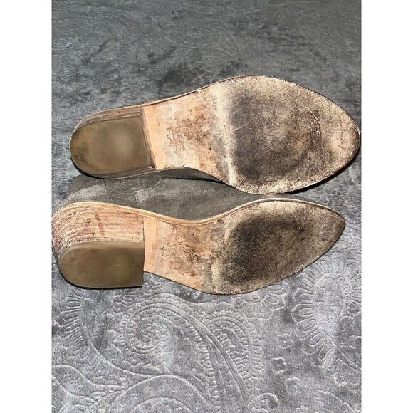 Joie Barlow Suede Taupe Block Heel Chelsea Boots Bootie, size 6.5 - Picture 5 of 7